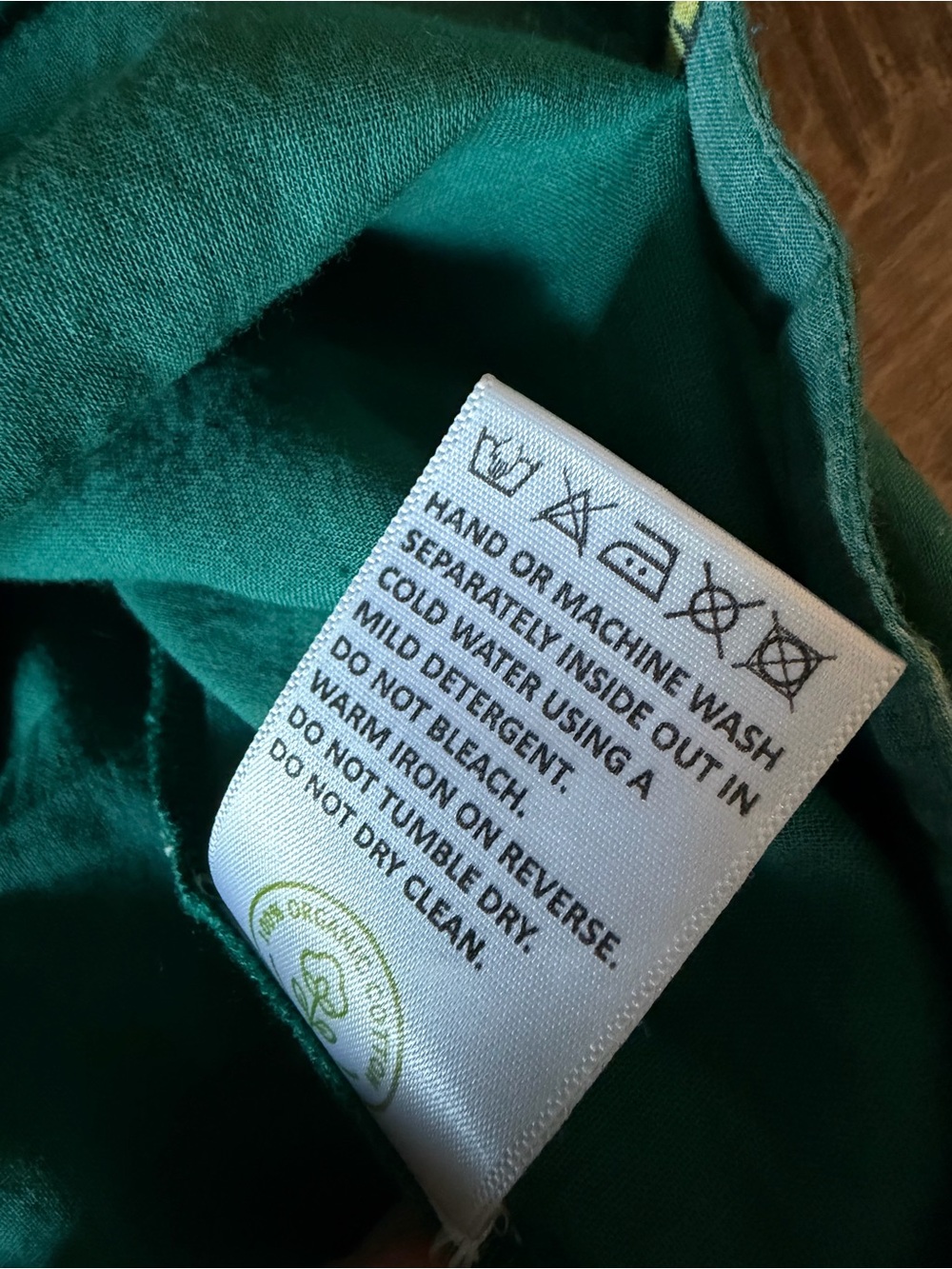 Nimo With Love Organic Cotton Embroidered Dress Green Palm Elephant S - Picture 9 of 12